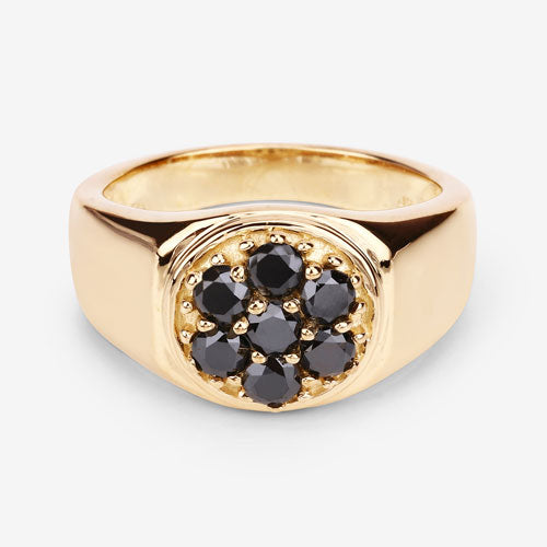 0.91 Carat Genuine Black Diamond .925 Sterling Silver Ring by Bids.com