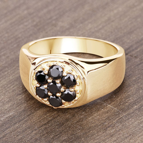 0.91 Carat Genuine Black Diamond .925 Sterling Silver Ring by Bids.com