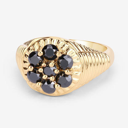 0.91 Carat Genuine Black Diamond .925 Sterling Silver Ring by Bids.com