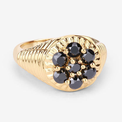 0.91 Carat Genuine Black Diamond .925 Sterling Silver Ring by Bids.com