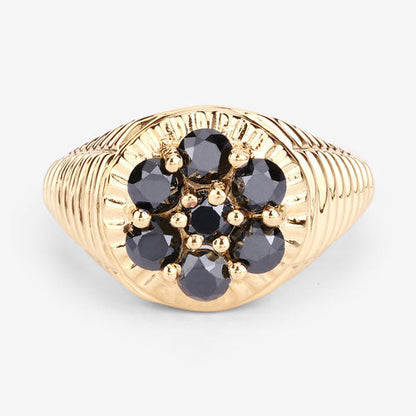 0.91 Carat Genuine Black Diamond .925 Sterling Silver Ring by Bids.com