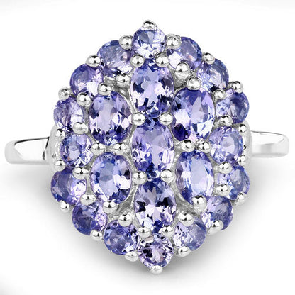 2.31 Carat Genuine Tanzanite .925 Sterling Silver Ring by Bids.com