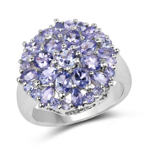2.79 Carat Genuine Tanzanite .925 Sterling Silver Ring by Bids.com