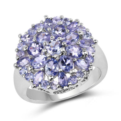 2.79 Carat Genuine Tanzanite .925 Sterling Silver Ring by Bids.com