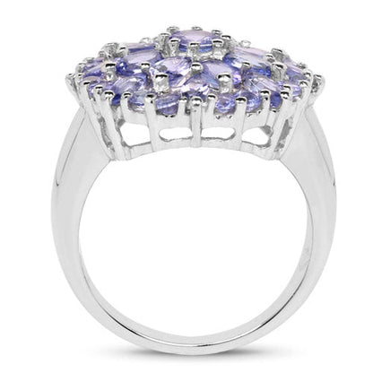 2.79 Carat Genuine Tanzanite .925 Sterling Silver Ring by Bids.com