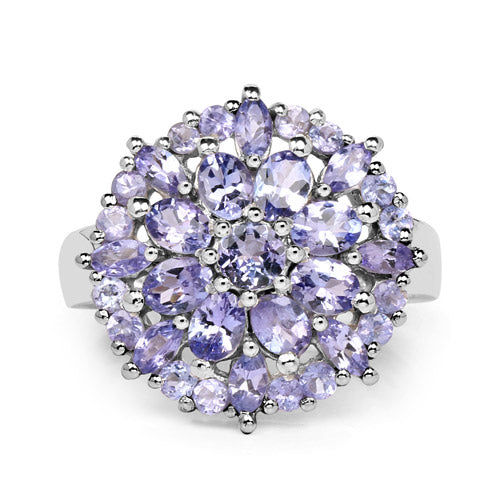 2.79 Carat Genuine Tanzanite .925 Sterling Silver Ring by Bids.com