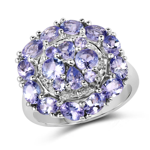 2.92 Carat Genuine Tanzanite .925 Sterling Silver Ring by Bids.com