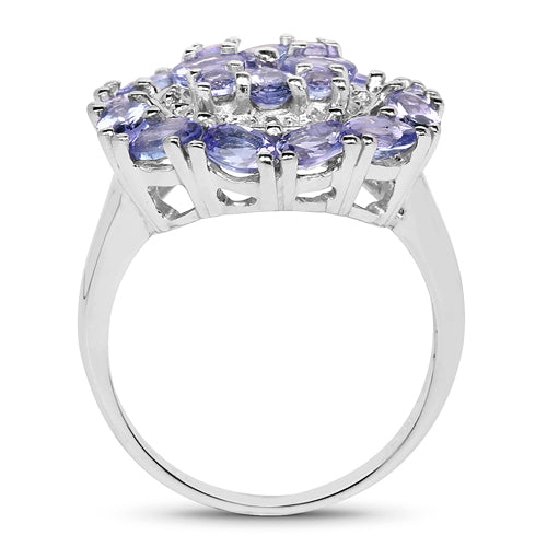 2.92 Carat Genuine Tanzanite .925 Sterling Silver Ring by Bids.com