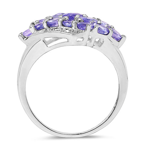 1.85 Carat Genuine Tanzanite .925 Sterling Silver Ring by Bids.com