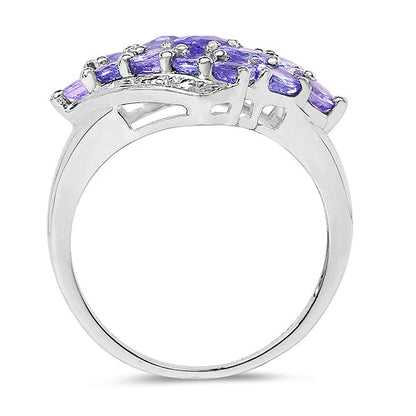 1.85 Carat Genuine Tanzanite .925 Sterling Silver Ring by Bids.com