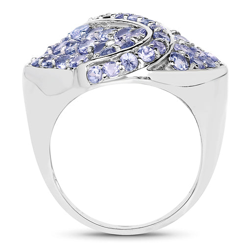 3.65 Carat Genuine Tanzanite .925 Sterling Silver Ring by Bids.com