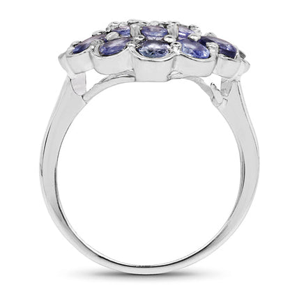 2.70 Carat Genuine Tanzanite .925 Sterling Silver Ring by Bids.com
