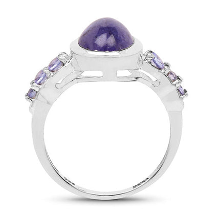 3.82 Carat Genuine Tanzanite .925 Sterling Silver Ring by Bids.com