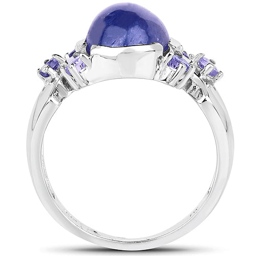 3.76 Carat Genuine Tanzanite .925 Sterling Silver Ring by Bids.com