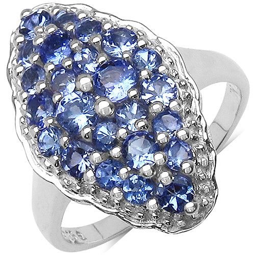 1.25 Carat Genuine Tanzanite .925 Sterling Silver Ring by Bids.com
