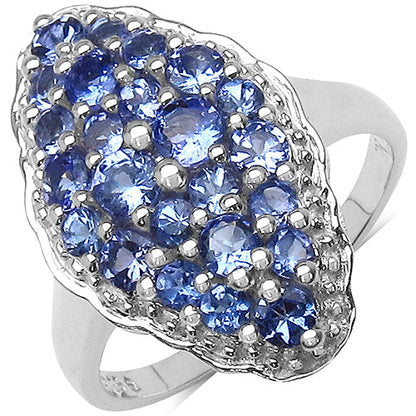 1.25 Carat Genuine Tanzanite .925 Sterling Silver Ring by Bids.com