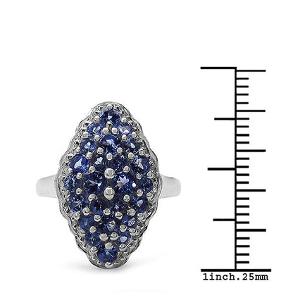 1.25 Carat Genuine Tanzanite .925 Sterling Silver Ring by Bids.com