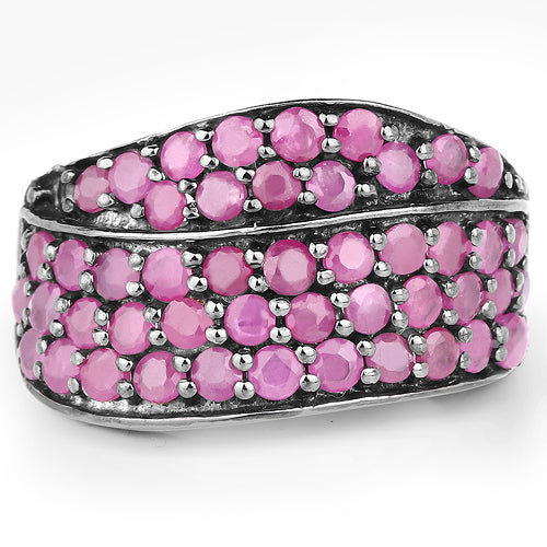 2.33 Carat Genuine Ruby .925 Sterling Silver Ring by Bids.com