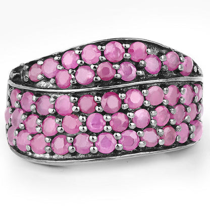 2.33 Carat Genuine Ruby .925 Sterling Silver Ring by Bids.com