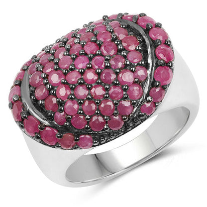 3.35 Carat Genuine Ruby .925 Sterling Silver Ring by Bids.com
