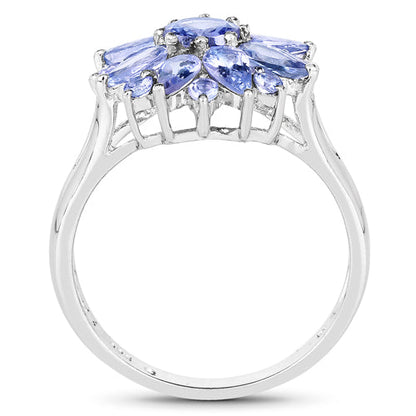 2.43 Carat Genuine Tanzanite .925 Sterling Silver Ring by Bids.com