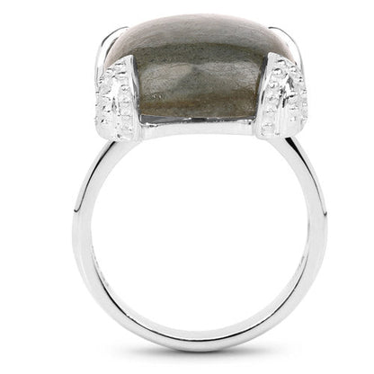 16.95 Carat Genuine Labradorite .925 Sterling Silver Ring by Bids.com