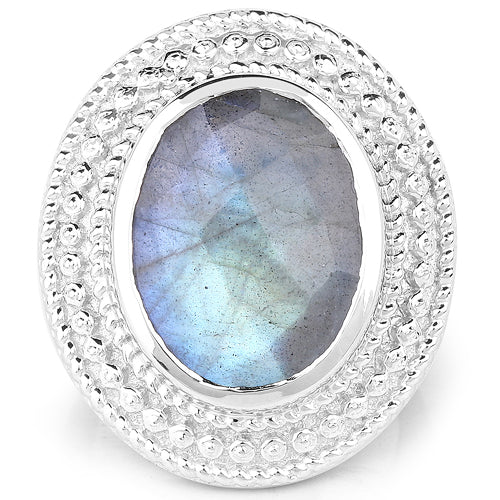 7.00 Carat Genuine Labradorite .925 Sterling Silver Ring by Bids.com