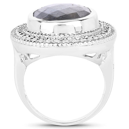 7.00 Carat Genuine Labradorite .925 Sterling Silver Ring by Bids.com