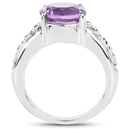 3.30 Carat Genuine Amethyst .925 Sterling Silver Ring by Bids.com