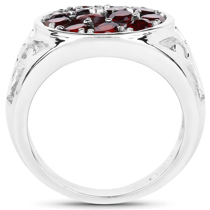 2.34 Carat Genuine Garnet .925 Sterling Silver Ring by Bids.com