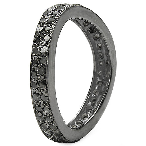 1.11 Carat Genuine Black Diamond .925 Sterling Silver Ring by Bids.com