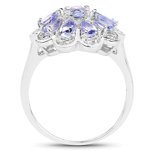 1.84 Carat Genuine Tanzanite .925 Sterling Silver Ring by Bids.com