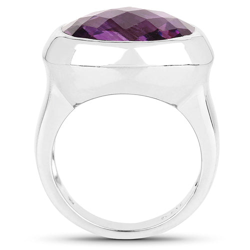 8.25 Carat Genuine Amethyst .925 Sterling Silver Ring by Bids.com