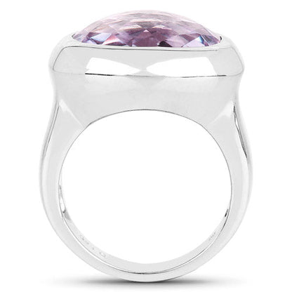 8.00 Carat Genuine Pink Amethyst .925 Sterling Silver Ring by Bids.com