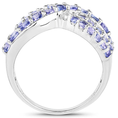 1.49 Carat Genuine Tanzanite .925 Sterling Silver Ring by Bids.com