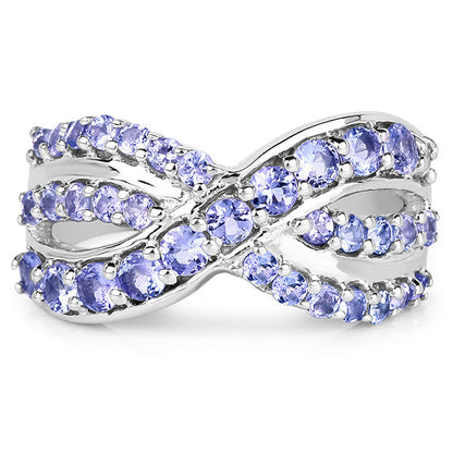 1.49 Carat Genuine Tanzanite .925 Sterling Silver Ring by Bids.com