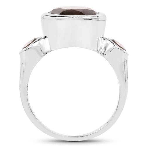 3.56 Carat Genuine Smoky Quartz .925 Sterling Silver Ring by Bids.com