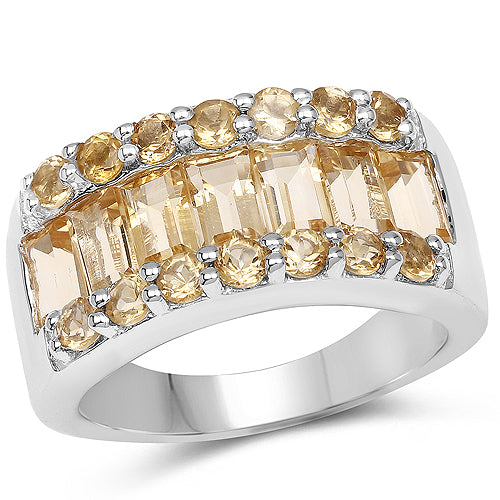 3.08 Carat Genuine Citrine .925 Sterling Silver Ring by Bids.com