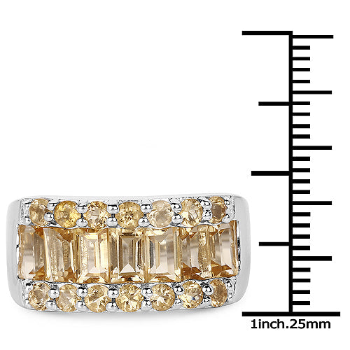 3.08 Carat Genuine Citrine .925 Sterling Silver Ring by Bids.com