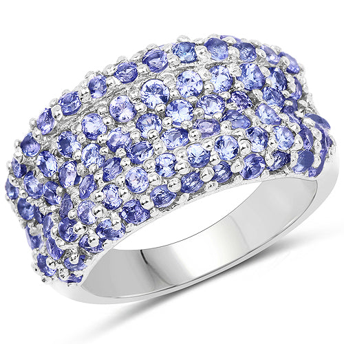 2.47 Carat Genuine Tanzanite .925 Sterling Silver Ring by Bids.com