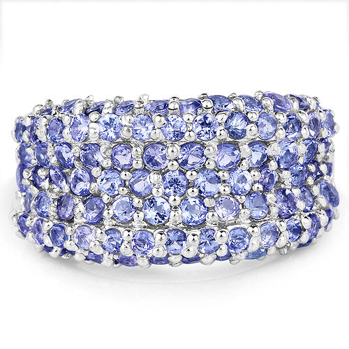 2.47 Carat Genuine Tanzanite .925 Sterling Silver Ring by Bids.com