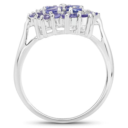 1.16 Carat Genuine Tanzanite .925 Sterling Silver Ring by Bids.com