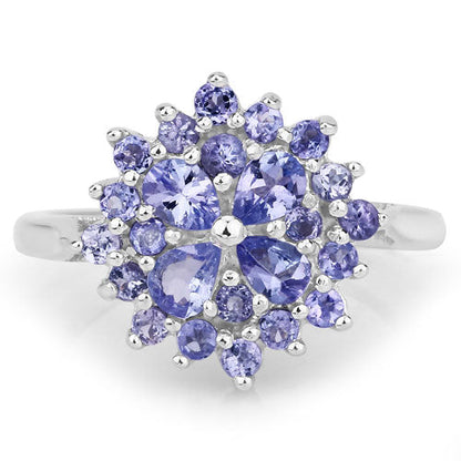 1.16 Carat Genuine Tanzanite .925 Sterling Silver Ring by Bids.com