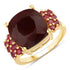7.88 Carat Dyed Ruby and Ruby .925 Sterling Silver Ring  DestGlow