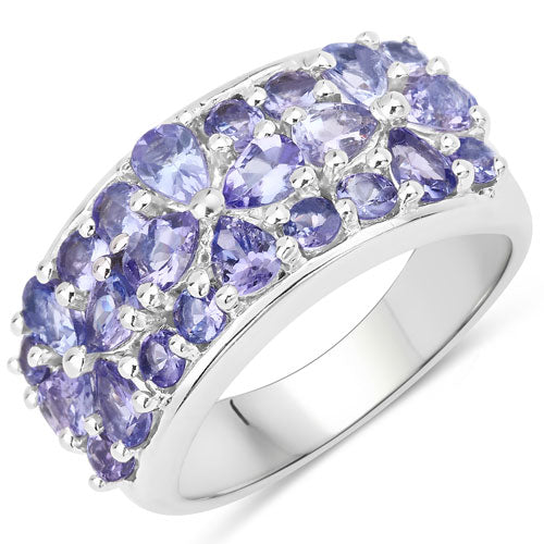 2.52 Carat Genuine Tanzanite .925 Sterling Silver Ring by Bids.com