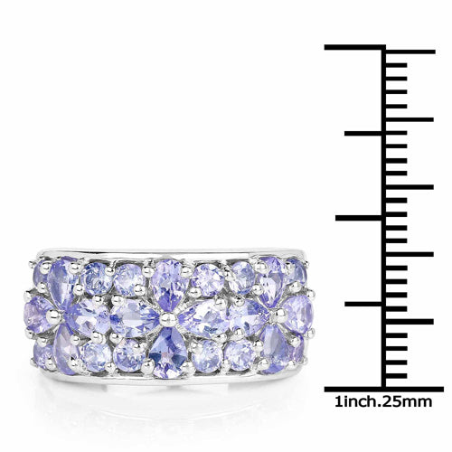 2.52 Carat Genuine Tanzanite .925 Sterling Silver Ring by Bids.com