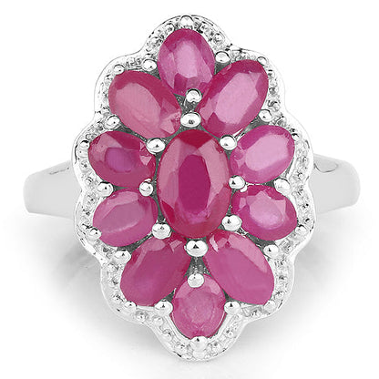 3.05 Carat Glass Filled Ruby .925 Sterling Silver Ring by Bids.com