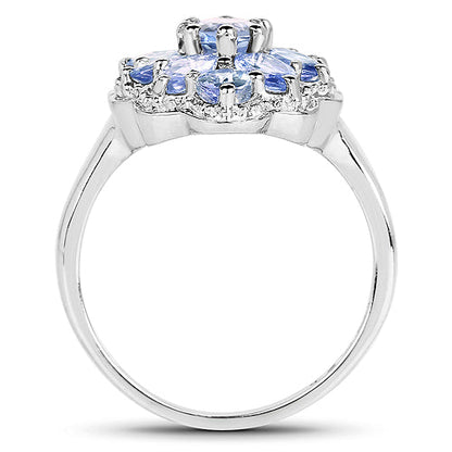 2.46 Carat Genuine Tanzanite .925 Sterling Silver Ring by Bids.com