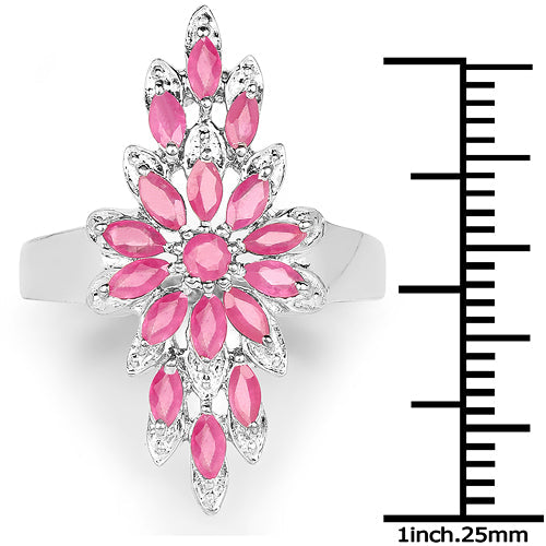 2.04 Carat Genuine Ruby .925 Sterling Silver Ring by Bids.com