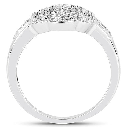 14K Yellow Gold Plated 0.29 Carat Genuine White Diamond .925 Sterling Silver Ring by Bids.com